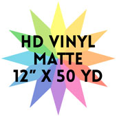 12 x 50 Yard Roll - StarCraft HD Matte Permanent Vinyl - Black