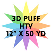 3D Puff HTV - 12 x 12 sheet - StarCraft Heat Transfer Vinyl - White