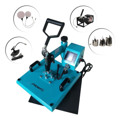 StarCraft 15 x 15 8-in-1 Swing Away Heat Press - Turquoise Color