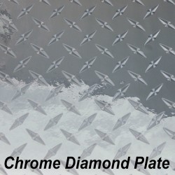 12" x 50 Yard Roll - StarCraft Metal - Diamond Plate Silver