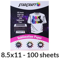 StarCraft Sublimation Paper 8.5" x 11" - 100 Pack