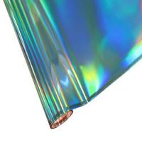 25 Foot Roll of 12" StarCraft Electra Foil - Blue Holographic Rainbow